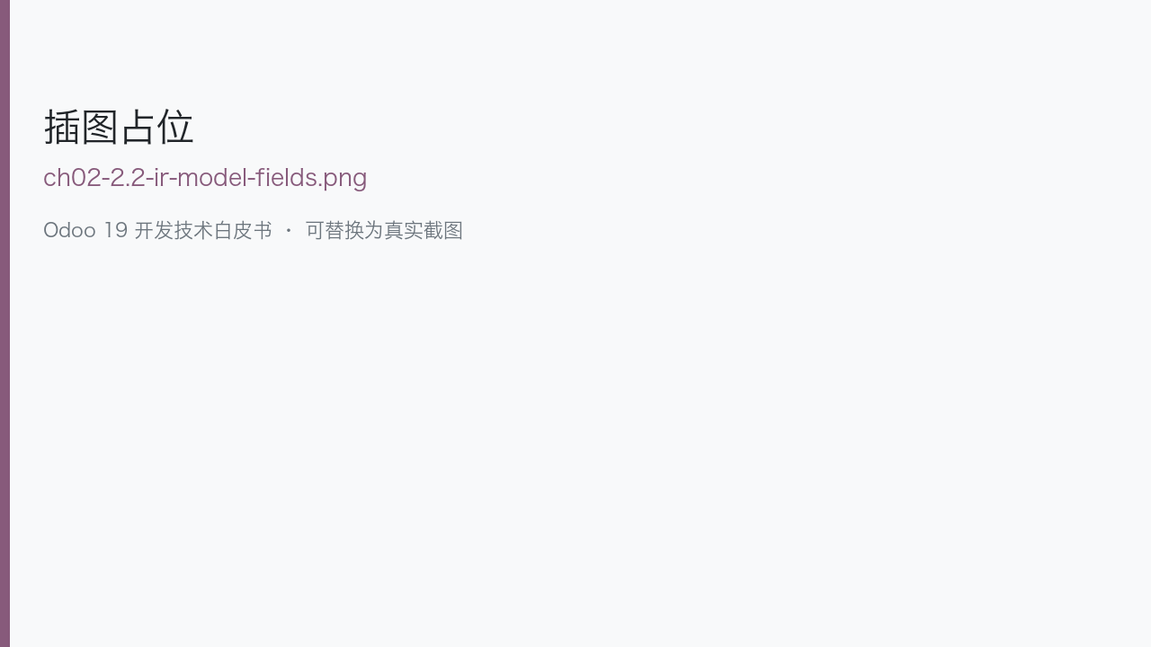 图 2-2 同一模型在「字段」技术列表中的类型与关系 comodel