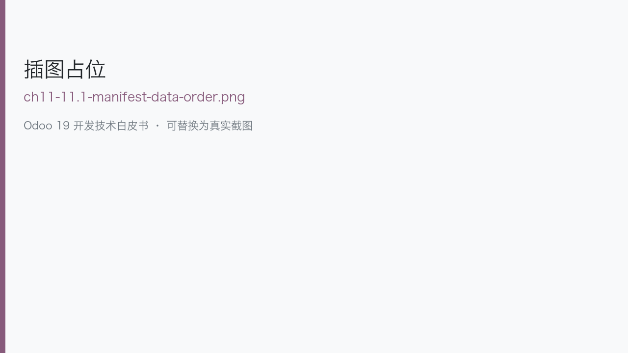 图 11-1 `__manifest__.py` 中 data 列表顺序