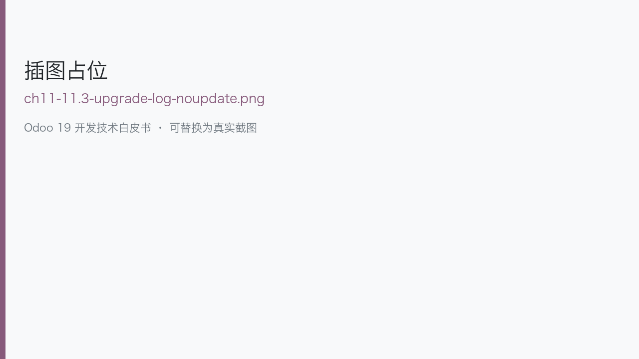 图 11-3 升级日志中与 noupdate 相关输出