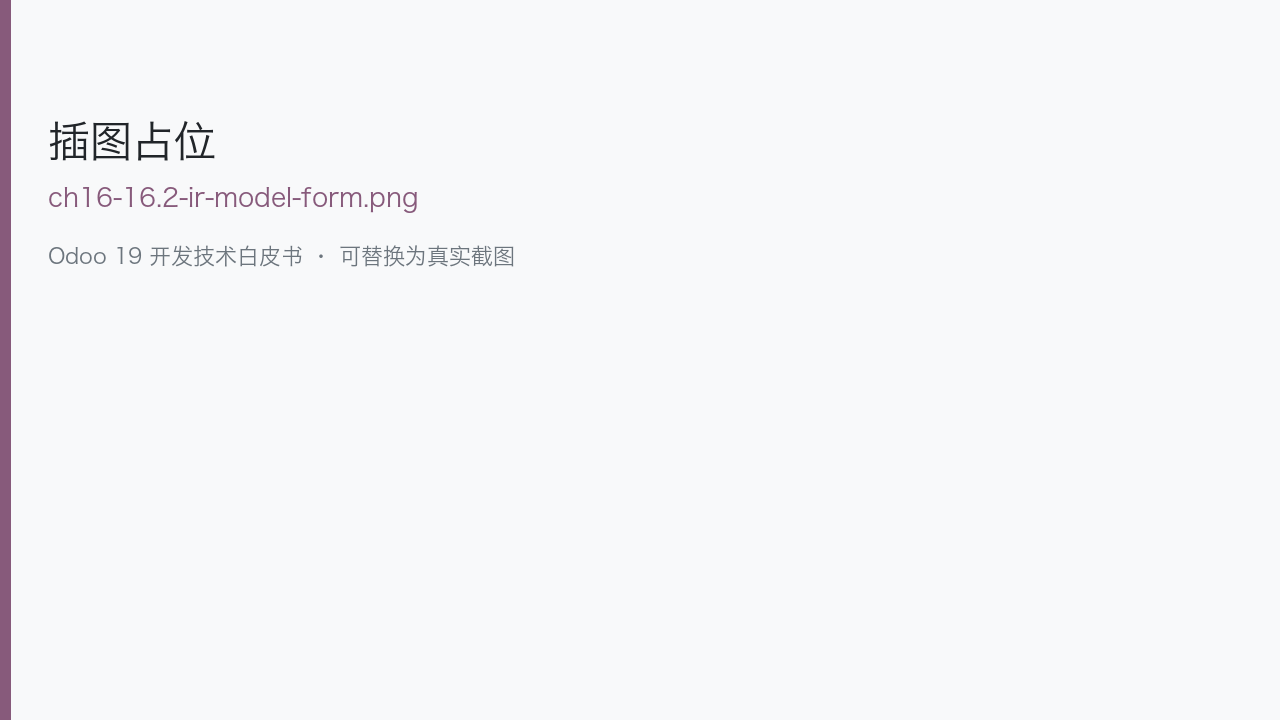 图 16-2b ir.model 表单上的 model 与 transient 标记