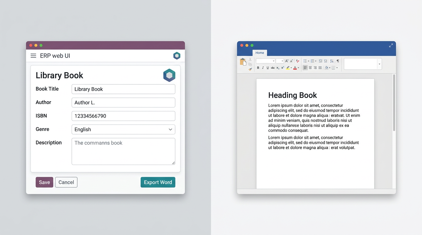 图 46-12 表单按钮导出 Word 与打开效果